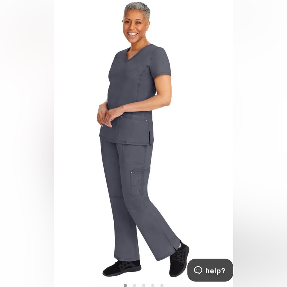 Healing Hands Women's Tori Yoga Pants, Jane Y Neck Shirt Set Charcoal Gray Med P - Picture 2 of 9